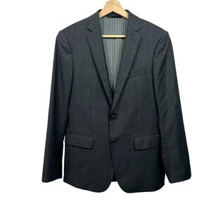 TRABALDO TOGNA Mens 36S Gray Stripe Italy Wool Blazer Sport Coat Suit Jacket